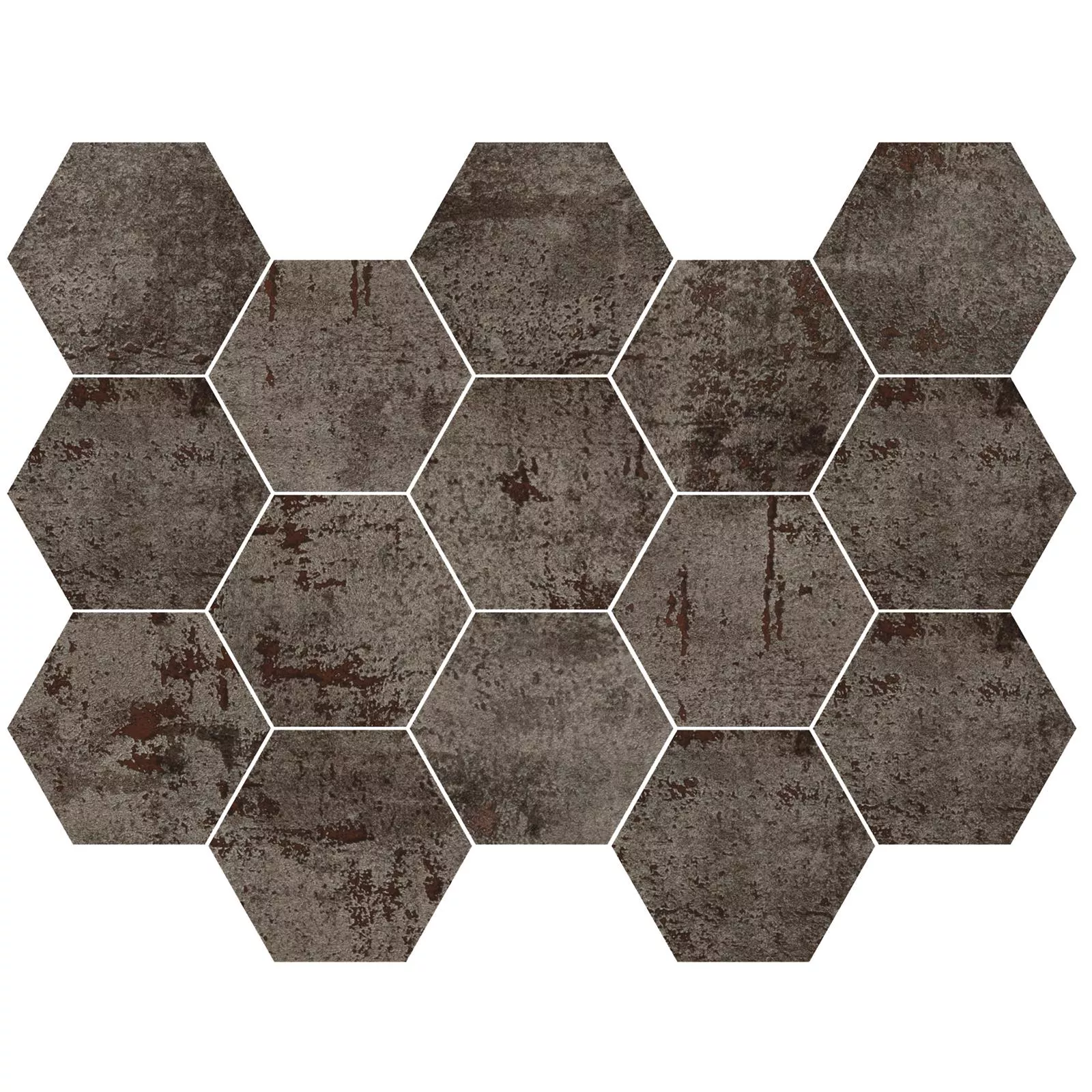 Mosaikfliese Phantom Iron Hexagon Anpoliert 3 Mosaikfliese Phantom Iron Hexagon Anpoliert