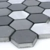 Mosaikfliesen Aluminium Apache Sechseck Schwarz Silber 2 Mosaikfliesen Aluminium Apache Sechseck Schwarz Silber -Mosafil Shop mosaikfliesen aluminium apache sechseck schwarz silber 1 73