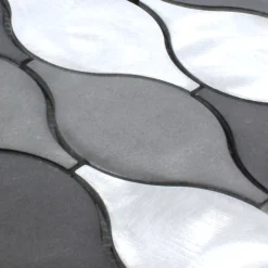 Mosaikfliesen Aluminium Beverly Schwarz Silber -Mosafil Shop mosaikfliesen aluminium beverly schwarz silber 2 52