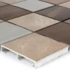 Mosaikfliesen Aluminium Dekor Ayolas Braun Silber 2 Mosaikfliesen Aluminium Dekor Ayolas Braun Silber -Mosafil Shop mosaikfliesen aluminium dekor ayolas braun silber 1 54