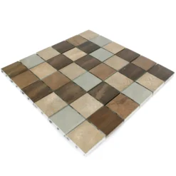 Mosaikfliesen Aluminium Dekor Ayolas Braun Silber 8 Mosaikfliesen Aluminium Dekor Ayolas Braun Silber -Mosafil Shop mosaikfliesen aluminium dekor ayolas braun silber 3 86