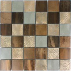 Mosaikfliesen Aluminium Dekor Ayolas Braun Silber 9 Mosaikfliesen Aluminium Dekor Ayolas Braun Silber -Mosafil Shop mosaikfliesen aluminium dekor ayolas braun silber 4 100