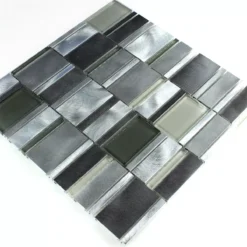 Mosaikfliesen Aluminium Glas Grau Silber 8 Mosaikfliesen Aluminium Glas Grau Silber -Mosafil Shop mosaikfliesen aluminium glas grau silber 3 76