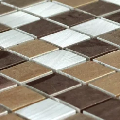 Alternative view of Mosaikfliesen Aluminium Kupfer Mix 15x15x8mm