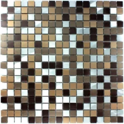 Mosaikfliesen Aluminium Kupfer Mix 15x15x8mm 9 Mosaikfliesen Aluminium Kupfer Mix 15x15x8mm -Mosafil Shop mosaikfliesen aluminium kupfer mix 15x15x8mm 4 100
