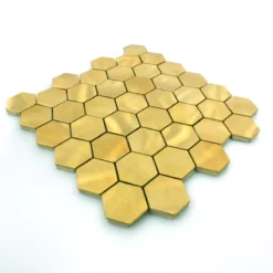 Mosaikfliesen Aluminium Manhatten Hexagon Gold 8 Mosaikfliesen Aluminium Manhatten Hexagon Gold -Mosafil Shop mosaikfliesen aluminium manhatten hexagon gold 3 0