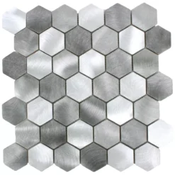 Mosaikfliesen Aluminium Manhatten Hexagon Grau Silber 9 Mosaikfliesen Aluminium Manhatten Hexagon Grau Silber -Mosafil Shop mosaikfliesen aluminium manhatten hexagon grau silber 4 32
