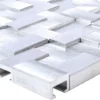 Mosaikfliesen Aluminium Metall Elvis 3D Silber 2 Mosaikfliesen Aluminium Metall Elvis 3D Silber -Mosafil Shop mosaikfliesen aluminium metall elvis 3d silber 1 35
