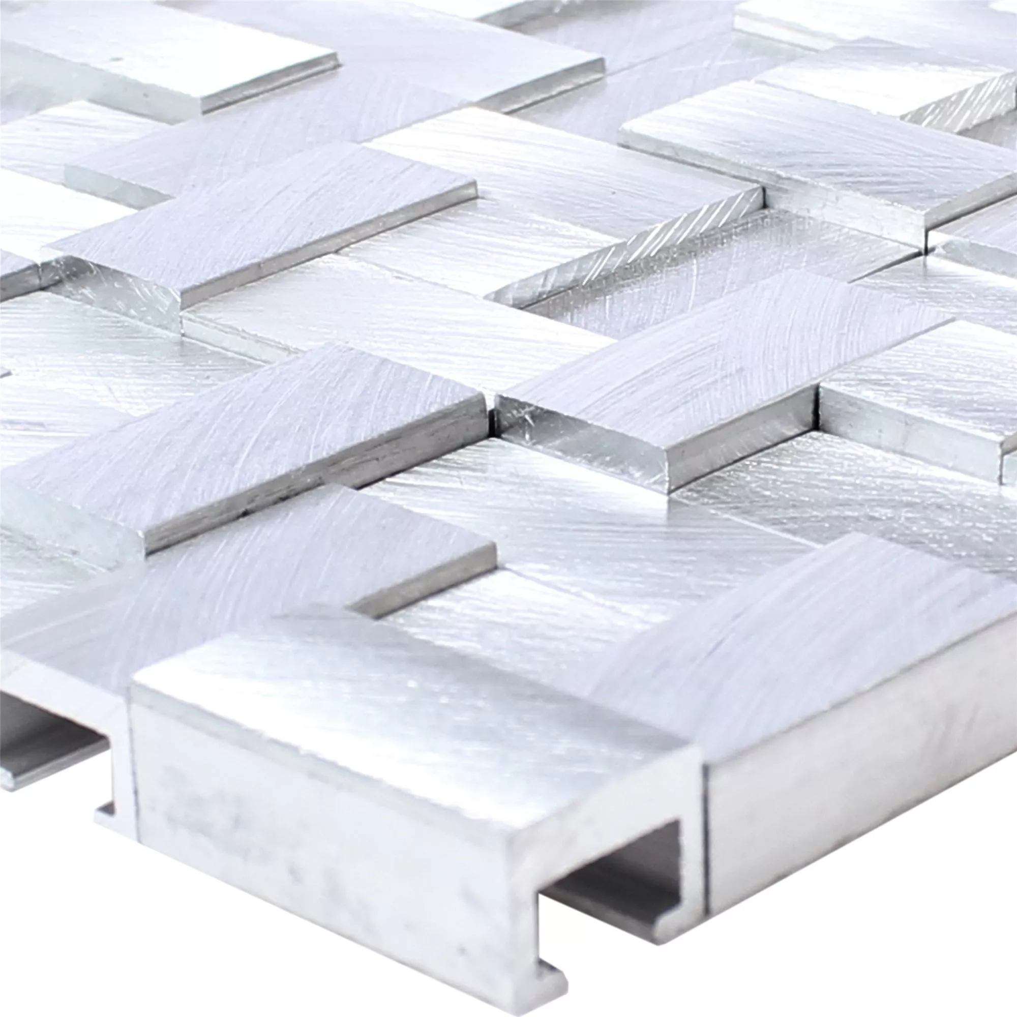 Mosaikfliesen Aluminium Metall Elvis 3D Silber 3 Mosaikfliesen Aluminium Metall Elvis 3D Silber