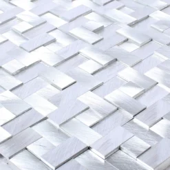 Alternative view of Mosaikfliesen Aluminium Metall Elvis 3D Silber