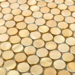 Alternative view of Mosaikfliesen Aluminium Metall Fantom Knopf Gold