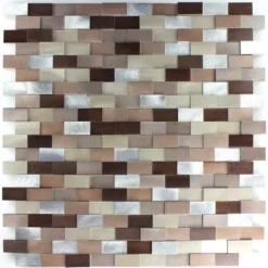 Mosaikfliesen Aluminium Metall Langley 3D Kupfer Braun 9 Mosaikfliesen Aluminium Metall Langley 3D Kupfer Braun -Mosafil Shop mosaikfliesen aluminium metall langley 3d kupfer braun 4 100