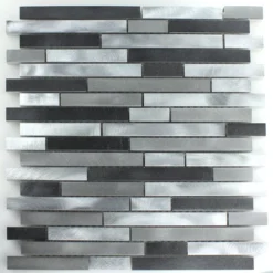 Mosaikfliesen Aluminium Metall Schwarz Silber Mix 9 Mosaikfliesen Aluminium Metall Schwarz Silber Mix -Mosafil Shop mosaikfliesen aluminium metall schwarz silber mix 4 39