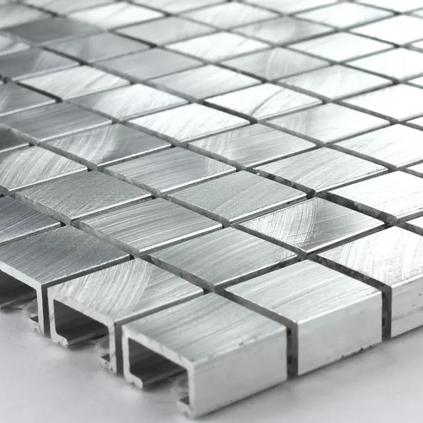 Mosaikfliesen Aluminium Mono Silber 15x15x8mm 3 Mosaikfliesen Aluminium Mono Silber 15x15x8mm
