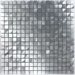 Mosaikfliesen Aluminium Mono Silber 15x15x8mm 9 Mosaikfliesen Aluminium Mono Silber 15x15x8mm -Mosafil Shop mosaikfliesen aluminium mono silber 15x15x8mm 4 55