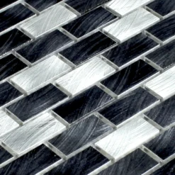 Mosaikfliesen Aluminium Silber Schwarz 15x30x4mm 7 Mosaikfliesen Aluminium Silber Schwarz 15x30x4mm -Mosafil Shop mosaikfliesen aluminium silber schwarz 15x30x4mm 2 40