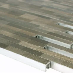Mosaikfliesen Aluminium Wishbone Braun Beige