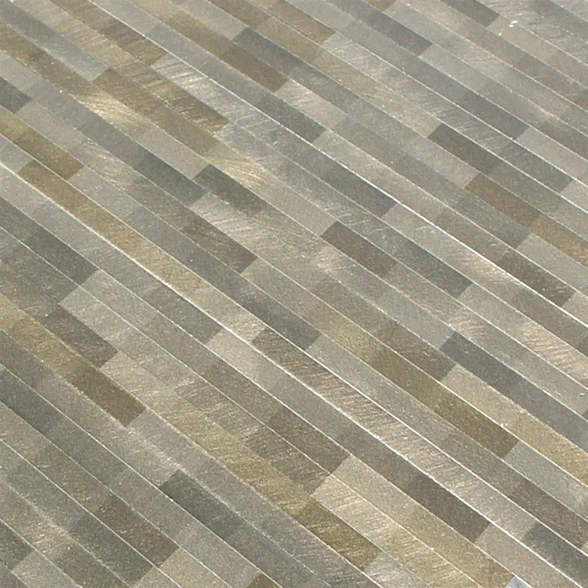 Mosaikfliesen Aluminium Wishbone Braun Beige 4 Mosaikfliesen Aluminium Wishbone Braun Beige – Bild 2