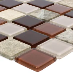 Mosaikfliesen Balios Beige Braun Emperador