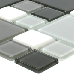 Mosaikfliesen Bangkok Schwarz Grau Weiss