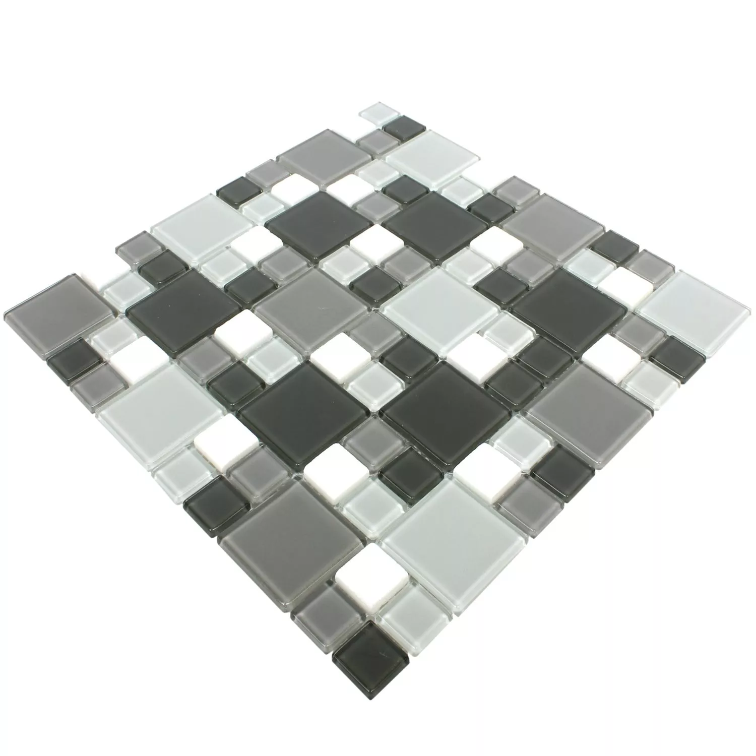 Mosaikfliesen Bangkok Schwarz Grau Weiss 5 Mosaikfliesen Bangkok Schwarz Grau Weiss – Bild 3