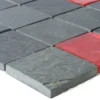 Mosaikfliesen Dragon Schiefer Glas Mix Schwarz Rot -Mosafil Shop mosaikfliesen dragon schiefer glas mix schwarz rot 1 16