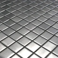 Alternative view of Mosaikfliesen Edelstahl Gebürstet Quadrat 23