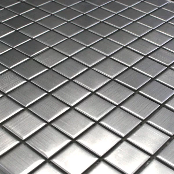 Mosaikfliesen Edelstahl Gebürstet Quadrat 23 4 Mosaikfliesen Edelstahl Gebürstet Quadrat 23 – Bild 2