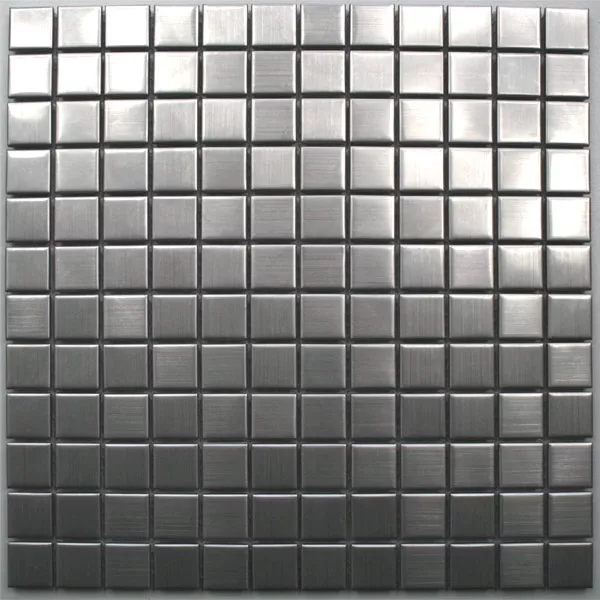 Mosaikfliesen Edelstahl Gebürstet Quadrat 23 5 Mosaikfliesen Edelstahl Gebürstet Quadrat 23 – Bild 3