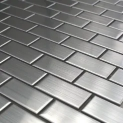 Alternative view of Mosaikfliesen Edelstahl Gebürstet Rechteck
