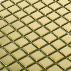 Alternative view of Mosaikfliesen Edelstahl Metall Baikal Gold