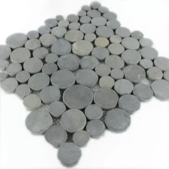 Mosaikfliesen Flusskiesel Coin Rund Dunkelgrau -Mosafil Shop mosaikfliesen flusskiesel coin rund dunkelgrau 3 66
