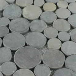 Mosaikfliesen Flusskiesel Coin Rund Dunkelgrau -Mosafil Shop mosaikfliesen flusskiesel coin rund dunkelgrau 4 21