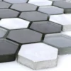 Mosaikfliesen Glas Alu Angela Hexagon Schwarz Silber 1 Mosaikfliesen Glas Alu Angela Hexagon Schwarz Silber -Mosafil Shop mosaikfliesen glas alu angela hexagon schwarz silber 1 97