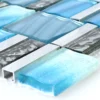 Mosaikfliesen Glas Aluminium Blau Silber Mix 2 Mosaikfliesen Glas Aluminium Blau Silber Mix -Mosafil Shop mosaikfliesen glas aluminium blau silber mix 1 2
