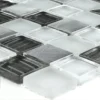 Mosaikfliesen Glas Aluminium Silber Grau -Mosafil Shop mosaikfliesen glas aluminium silber grau 1 79