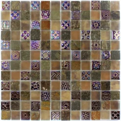 Mosaikfliesen Glas Kalkstein Marmor Phoenix Braun -Mosafil Shop mosaikfliesen glas kalkstein marmor phoenix braun 4 84