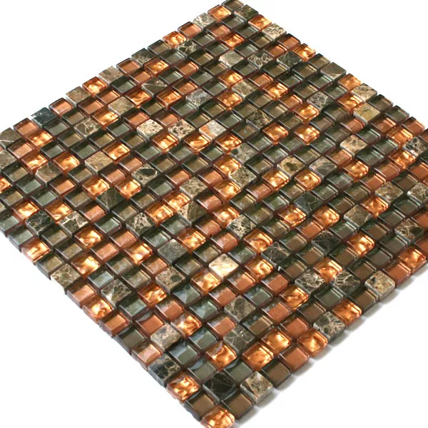 Mosaikfliesen Glas Marmor Tiger Braun 5 Mosaikfliesen Glas Marmor Tiger Braun – Bild 3