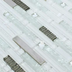 Mosaikfliesen Glas Metall Latoya Silber Weiss -Mosafil Shop mosaikfliesen glas metall latoya silber weiss 2 79