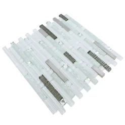 Mosaikfliesen Glas Metall Latoya Silber Weiss -Mosafil Shop mosaikfliesen glas metall latoya silber weiss 3 75