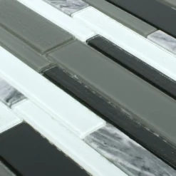 Mosaikfliesen Glas Naturstein Kalamos Schwarz Weiss -Mosafil Shop mosaikfliesen glas naturstein kalamos schwarz weiss 2 94