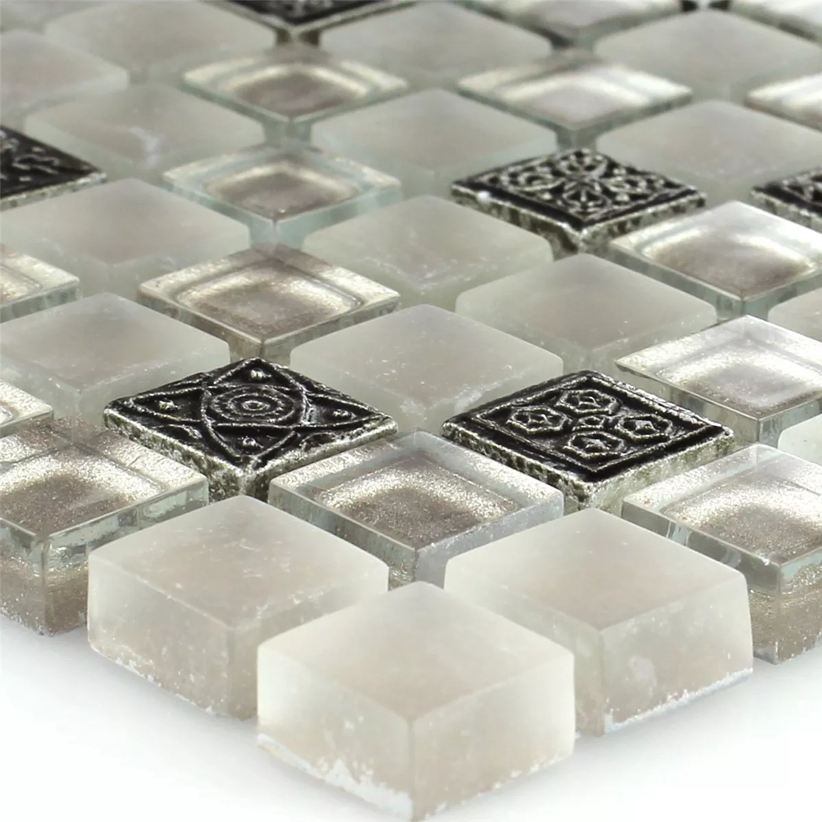 Mosaikfliesen Glas Naturstein Ornament Champagne 3 Mosaikfliesen Glas Naturstein Ornament Champagne