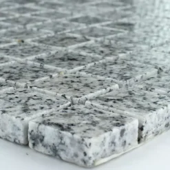 Mosaikfliesen Granit 23x23x8mm Kashmir Weiss