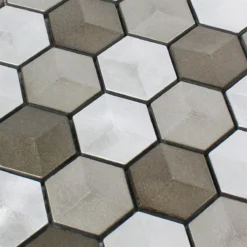 Alternative view of Mosaikfliesen Hexagon Kandilo Schlamm
