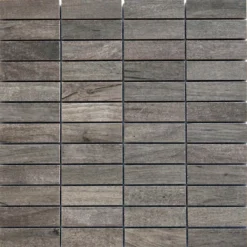 Mosaikfliesen Holzoptik Feinsteinzeug Emparrado Grau