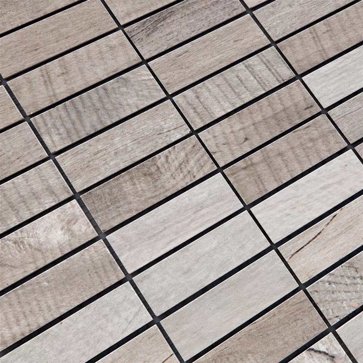 Mosaikfliesen Holzoptik Feinsteinzeug Emparrado Weiß 4 Mosaikfliesen Holzoptik Feinsteinzeug Emparrado Weiß – Bild 2