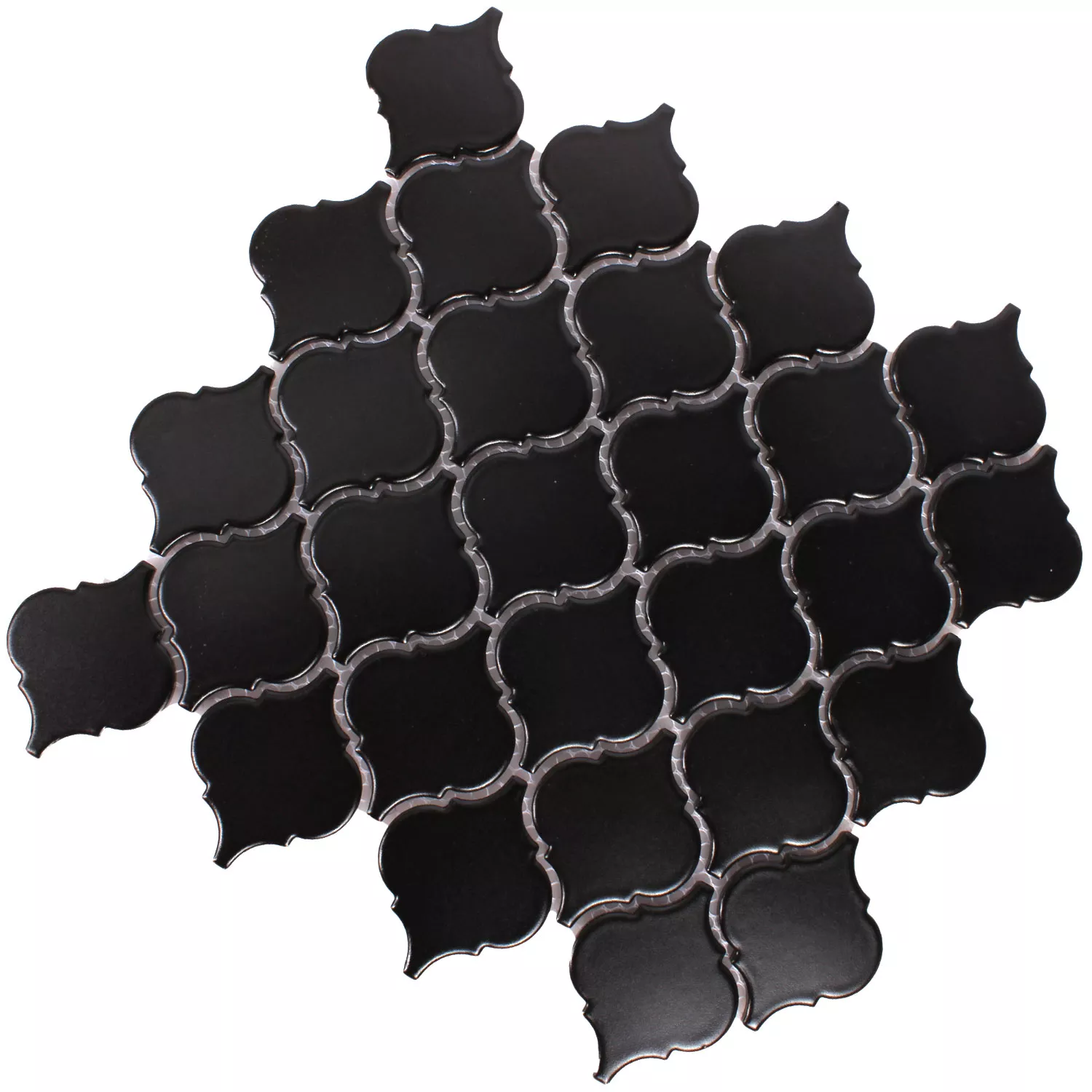 Mosaikfliesen Keramik Florentiner Schwarz Matt 5 Mosaikfliesen Keramik Florentiner Schwarz Matt – Bild 3