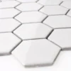 Mosaikfliesen Keramik Hexagon Weiss Glänzend H51