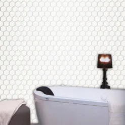 Mosaikfliesen Keramik Hexagon Weiss Glänzend H51 -Mosafil Shop mosaikfliesen keramik hexagon weiss glaenzend h51 4 77