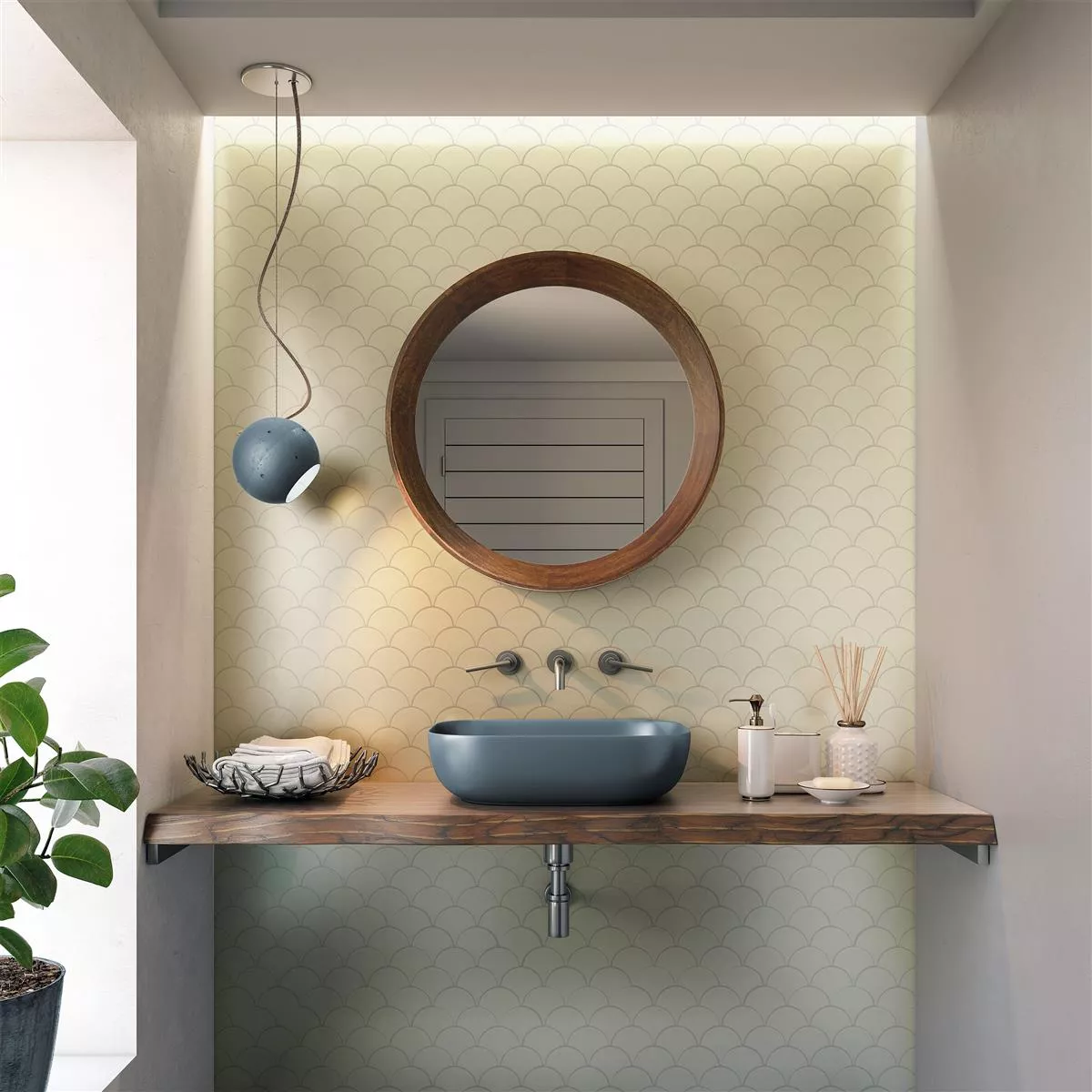 Mosaikfliesen Keramik Miles Elfenbein Glänzend 9 Mosaikfliesen Keramik Miles Elfenbein Glänzend – Bild 7